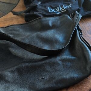 Botkier Large Hobo Pebbled Leather Black